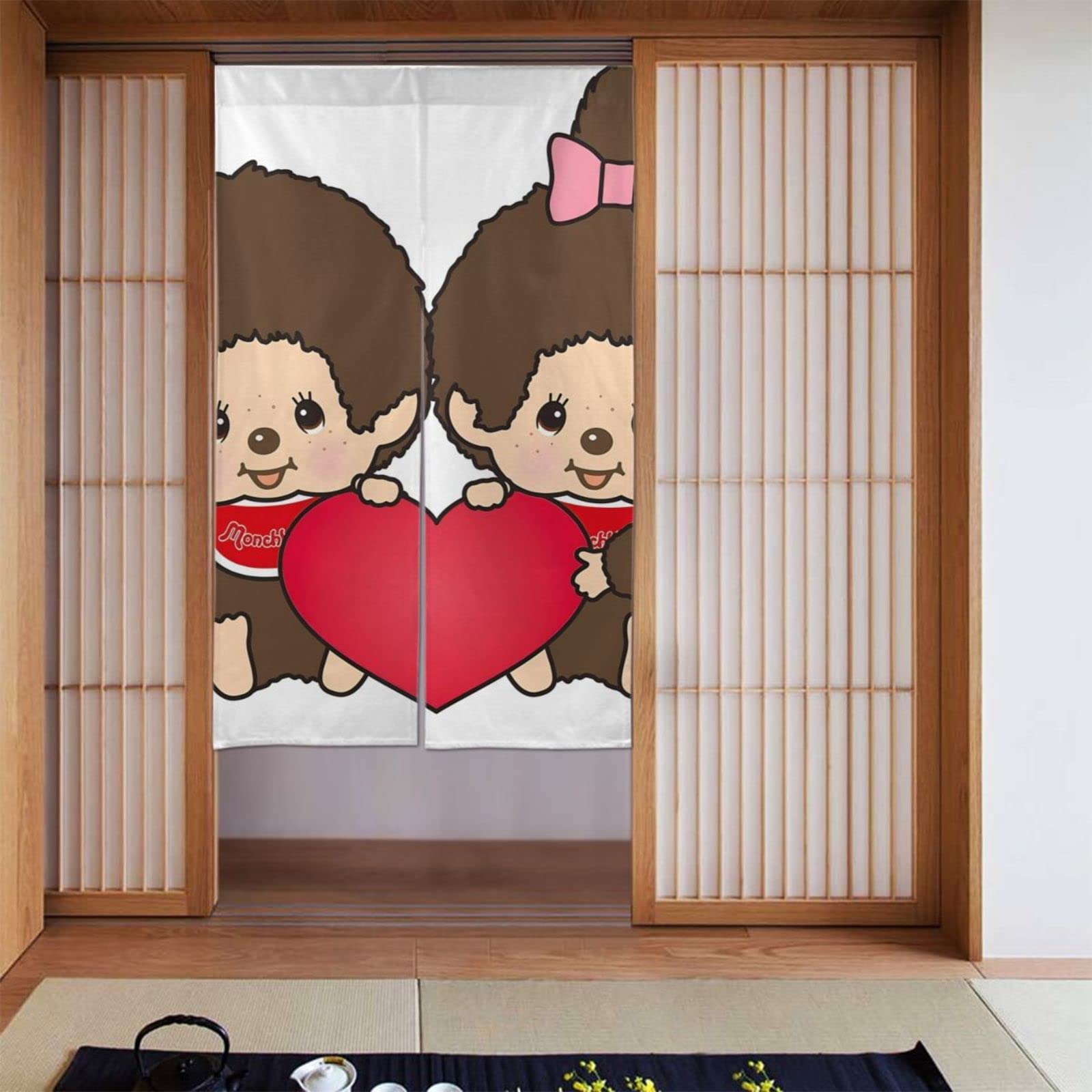 カーテン　もんち Amazon｜モンチッチ 暖簾 ドアカーテン 防寒カーテン 間仕切り